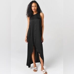 Stark x black satin tulip dress